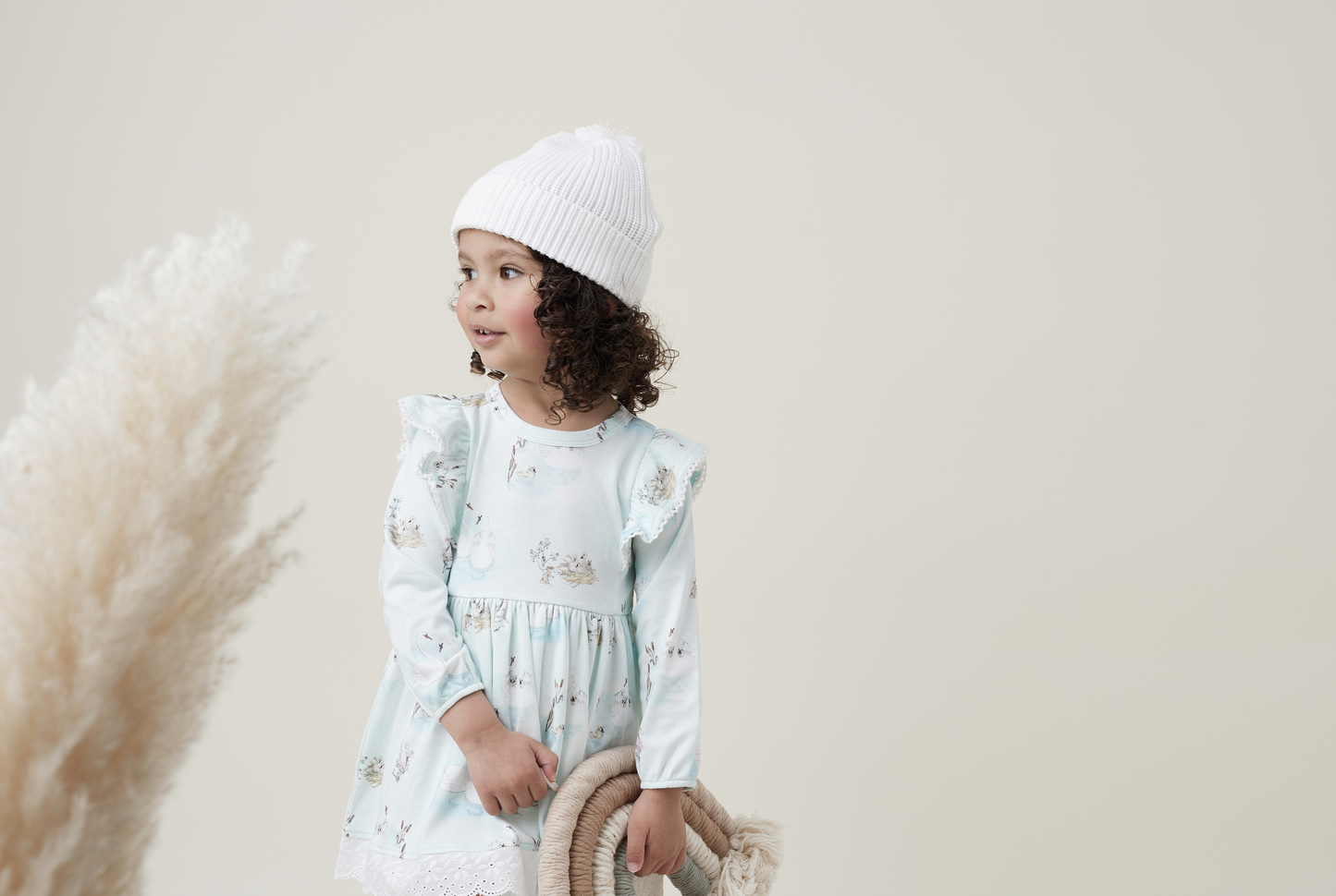 Swan Ruffle Dress (long sleeved)