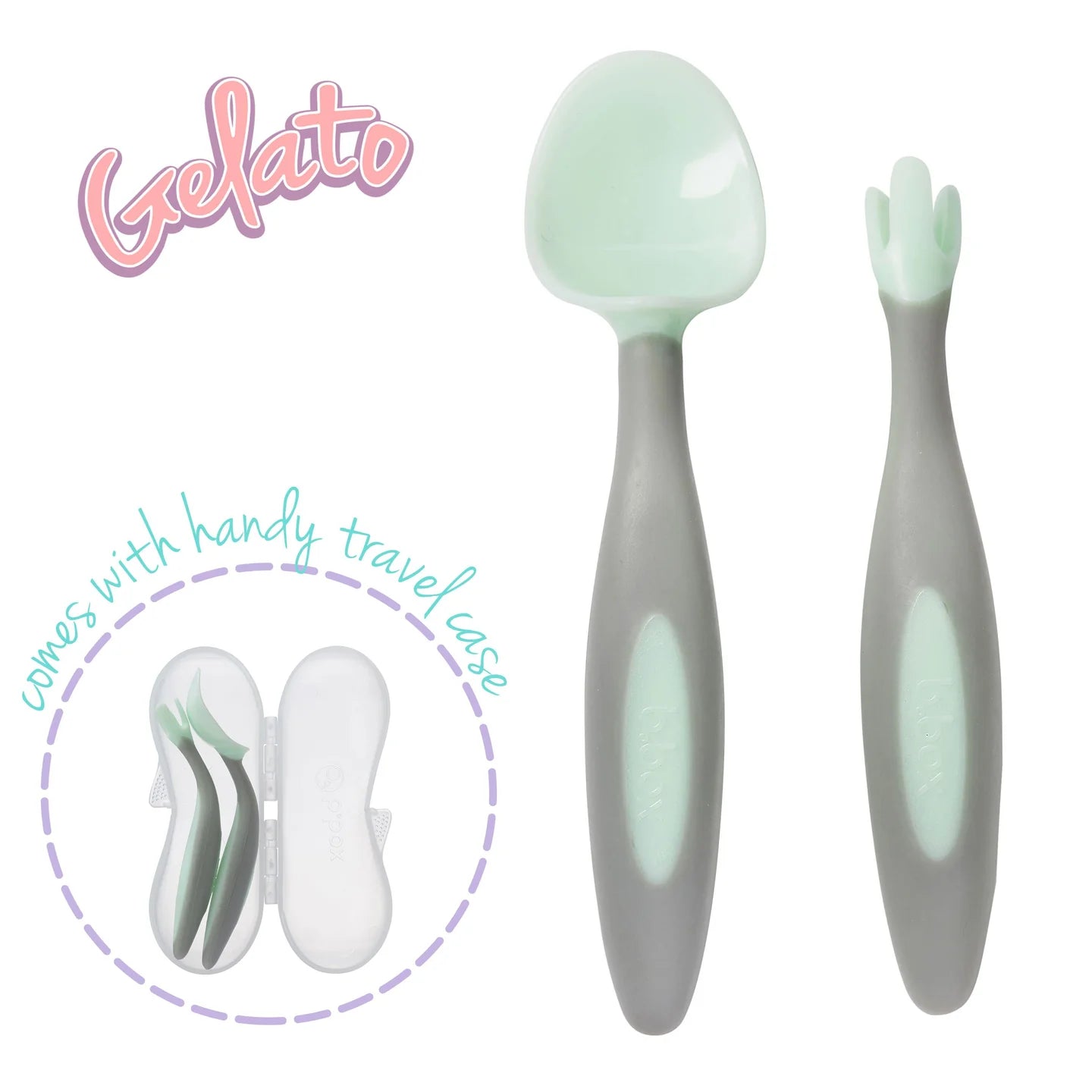 Gelato Toddler Cutlery - Pistachio