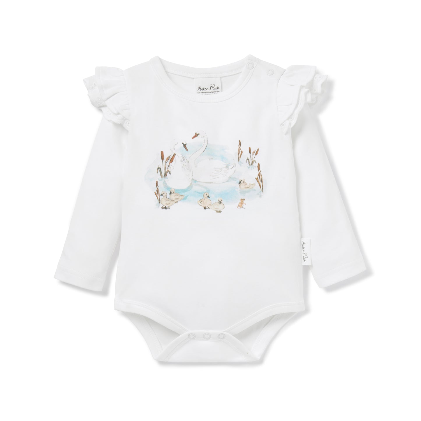 Swan Print Flutter Onesie