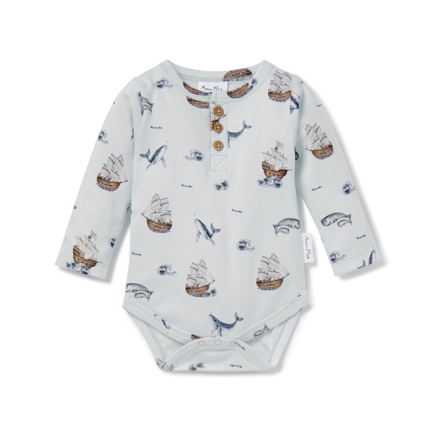 Whale Henley Onesie