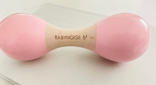 Baby Pink Wooden Double Maracas