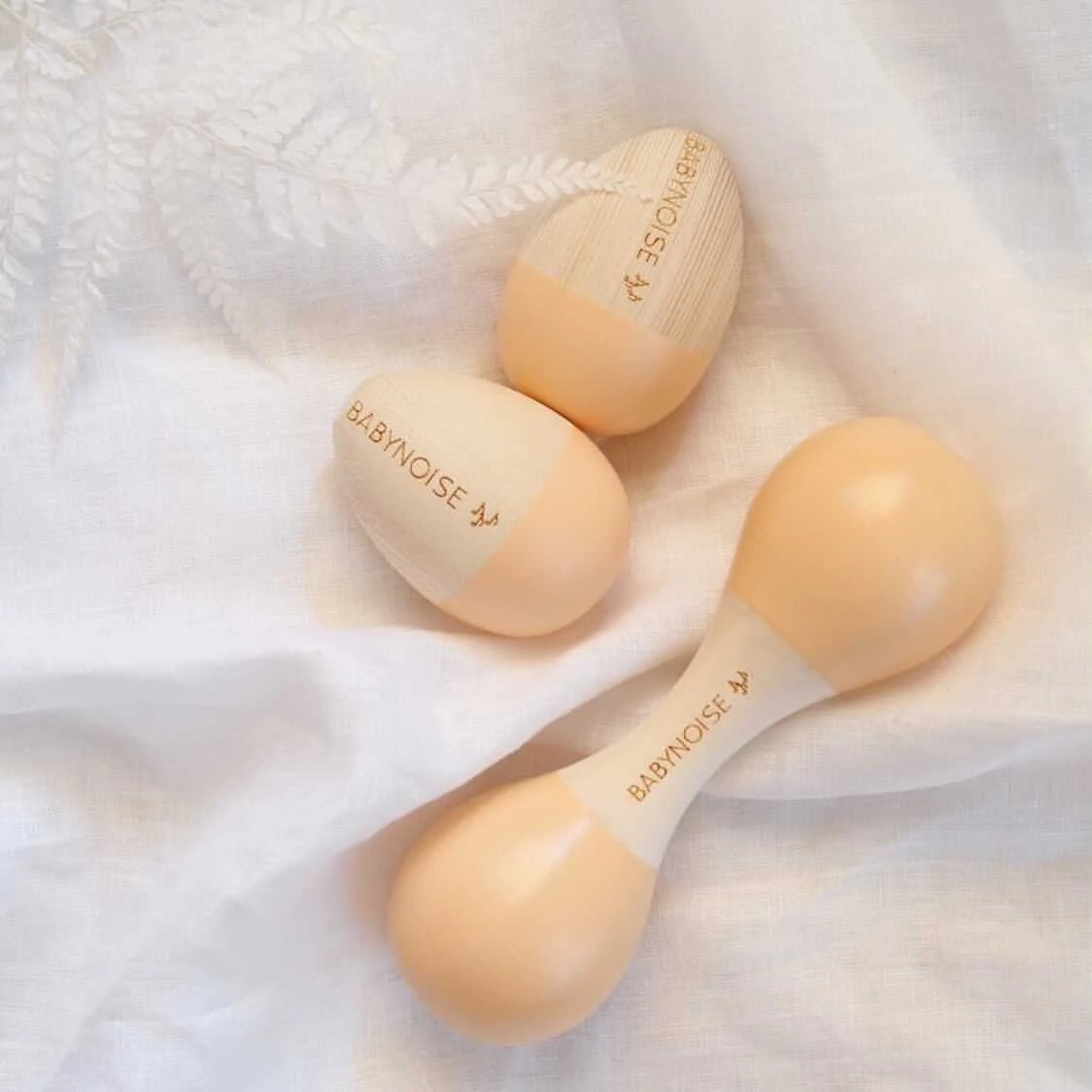 Peach Wooden Double Maracas